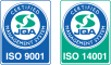 ISO9001（JQA-2622）、ISO14001（JQA-EM1412）認証